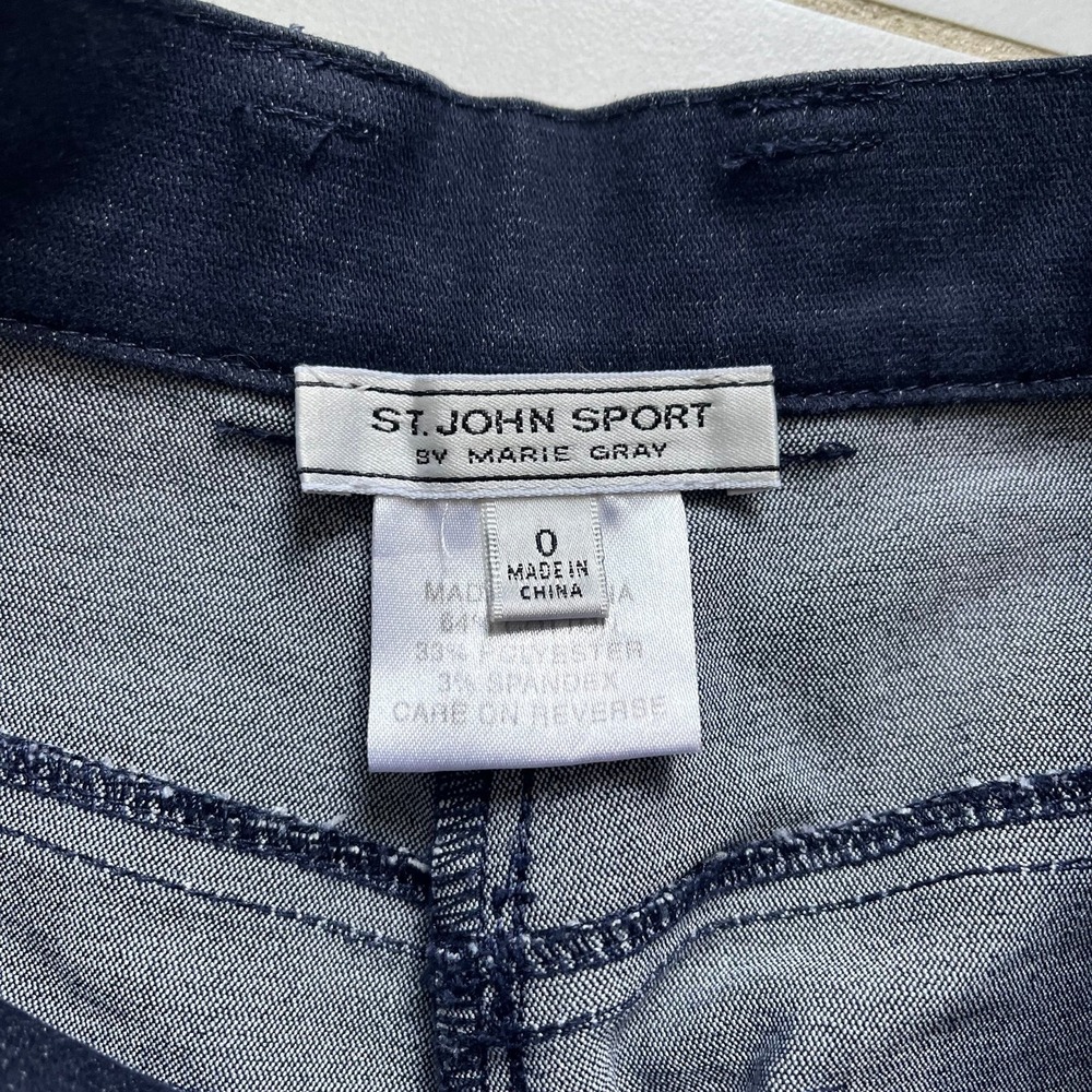 Vintage St John Sport High Rise Straight Leg Stretch Jeans Dark Wash Sz 0 - Picture 5 of 9